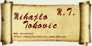 Mihajlo Toković vizit kartica